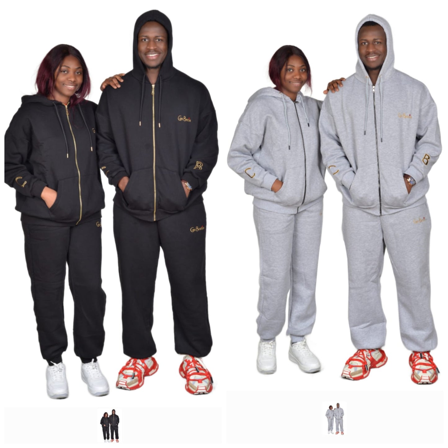 Unisex Zip Hooded Jogger Set